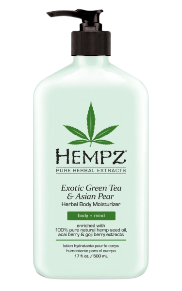 EXOTIC GREEN TEA & ASIAN PEAR HERBAL BODY MOISTURIZER Экзотический увлажняющий крем для тела HEMPZ с зеленым чаем и азиатской грушей Hempz